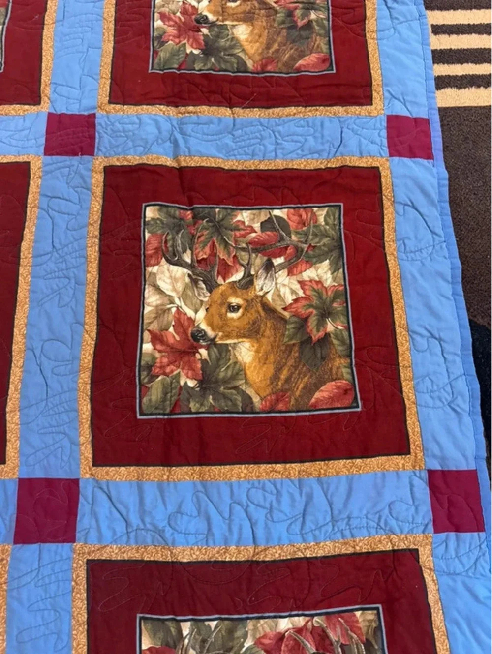 Hand made buck quilt